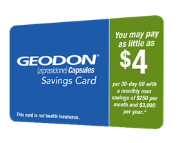 GEODON (ziprasidone HCI) Savings Card